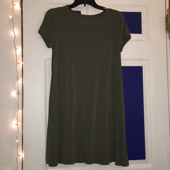 hunter green t shirt dress